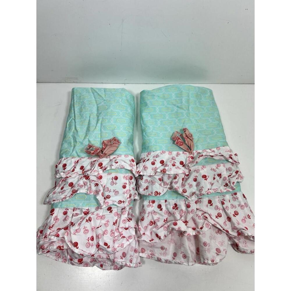 Beddys Pillow Shams Set Of 2 Ruffles Cotton Blue Floral Little Girl